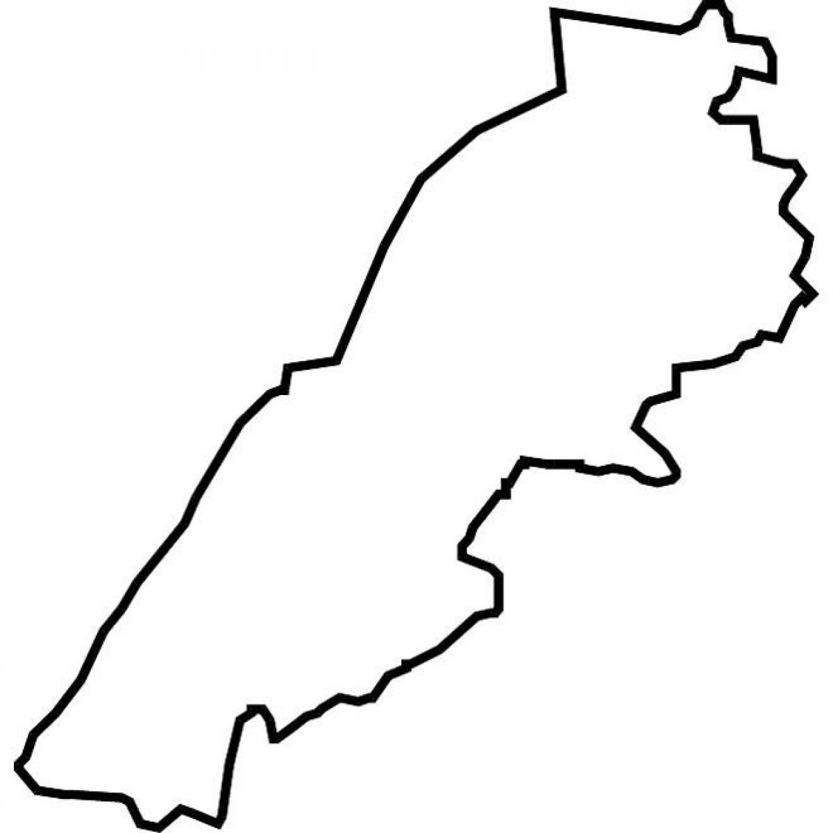 mapa Libano mapa bektorea