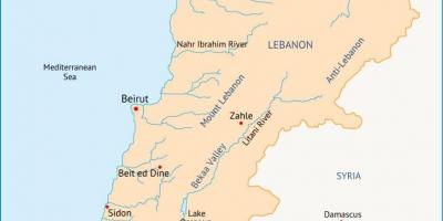 Libano ibaien mapa